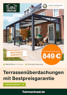 Aktueller Tuinmaximaal Prospekt für Großefehn und Ungebung, Seiten zum blättern Tuinmaximaal Prospekt Terrassenüberdachungen mit Bestpreisgarantie mit Seiten in Großefehn und Umgebung